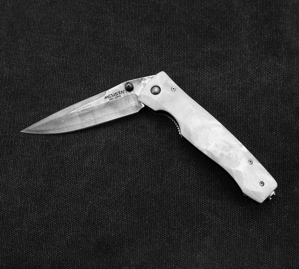 Nóż składany Mcusta Elite Corian Damascus VG-10 8,5 cm