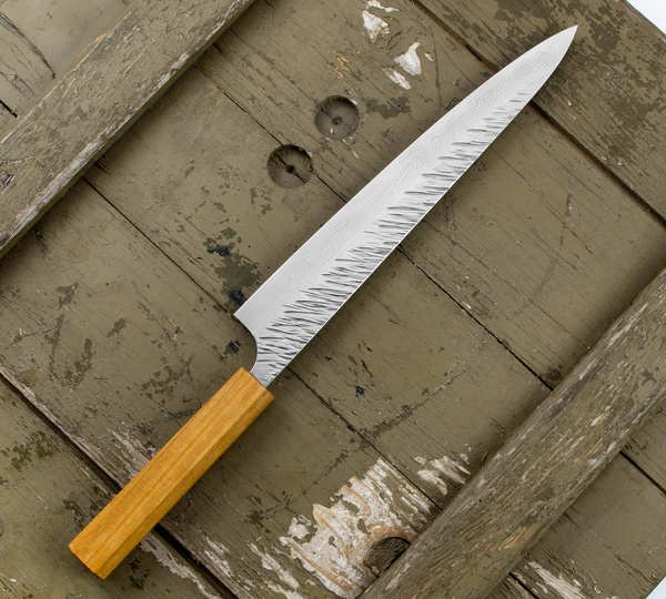 Yu Kurosaki Fujin Damascus VG-10 Nóż Sujihiki 24 cm