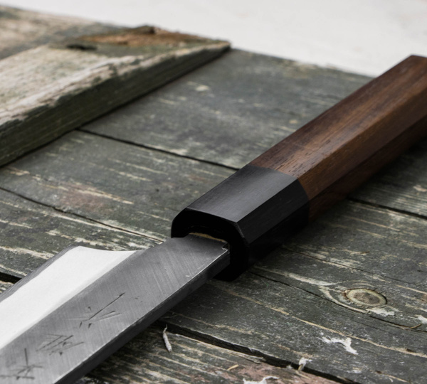 Hideo Kitaoka Shirogami Black Oktagon Nóż Kiritsuke 21 cm