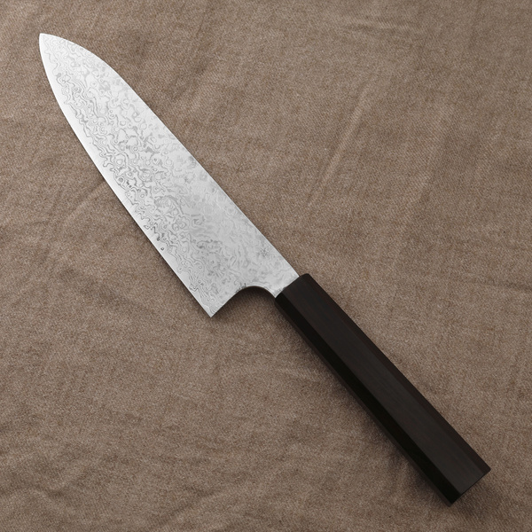 Hatsukokoro Hayabusa Ginga ATS-34 Damascus Nóż Santoku 18 cm