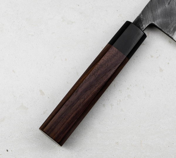 Hideo Kitaoka Shirogami Black Oktagon Nóż Deba 18 cm