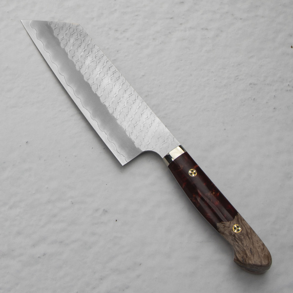 Nigara Hamono SG2 Limited Red Nóż Kiritsuke Nakiri 18 cm