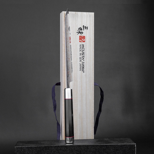 Mcusta Zanmai Phoenix Black Limited VG-10W Damascus Nóż Santoku 18 cm