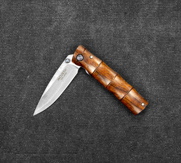 Nóż składany Mcusta Shinra Emotion Iron wood Damascus VG-10 6,5 cm