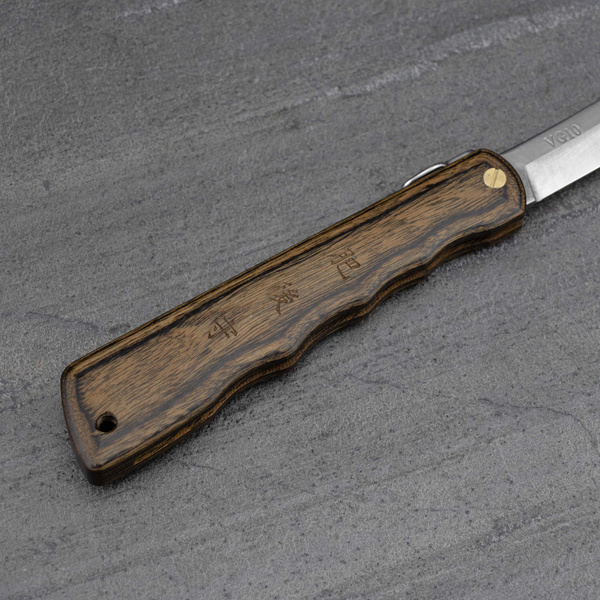 Nóż kieszonkowy Higonokami Kanekoma Woody VG-10 Brown 7,5 cm
