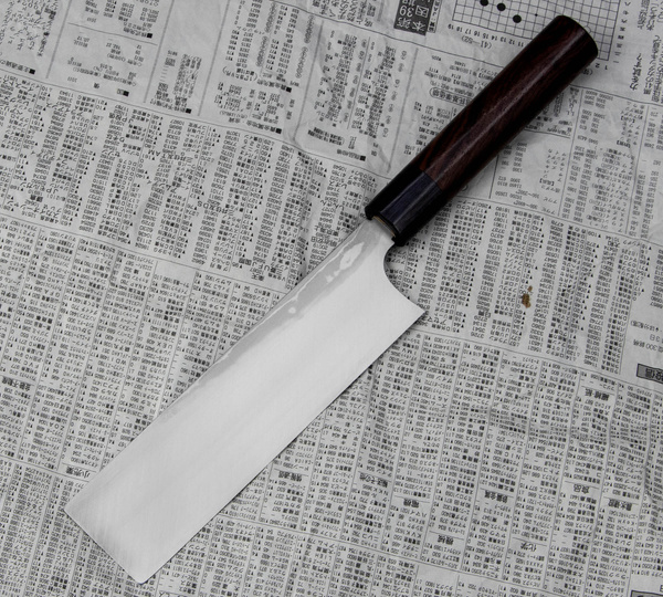 Hideo Kitaoka Shirogami#2 Satin Nóż Usuba 18 cm