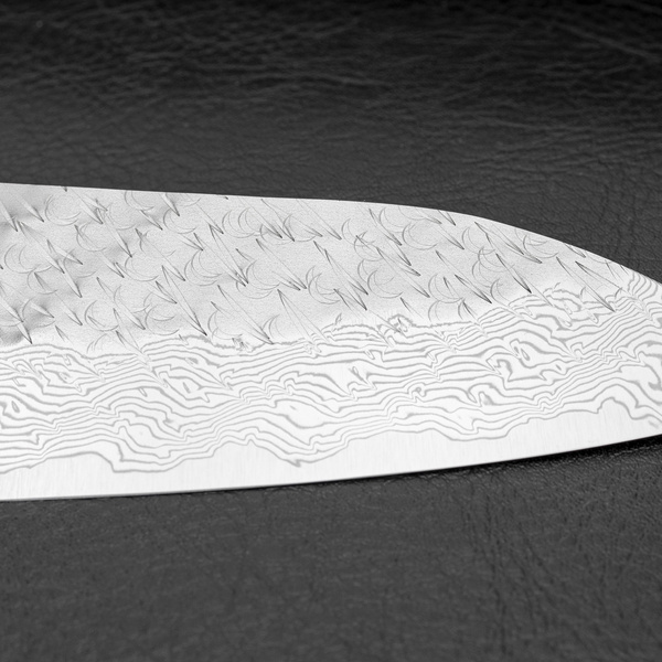Nigara Hamono SG STRIX Damascus Nóż Santoku 16,5 cm