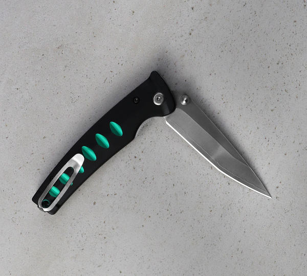 Nóż składany Mcusta Katana VG-10 Black/Green 8,5 cm