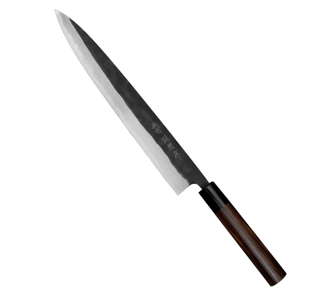 Shiro Kamo Aogami #2 Black Nóż Sujihiki 27 cm