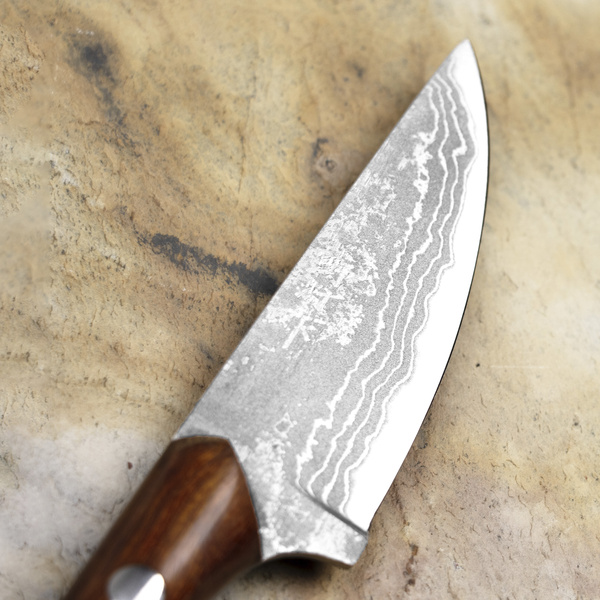 Ryo Nomura Shirogami#2 Damascus StaightBack IW