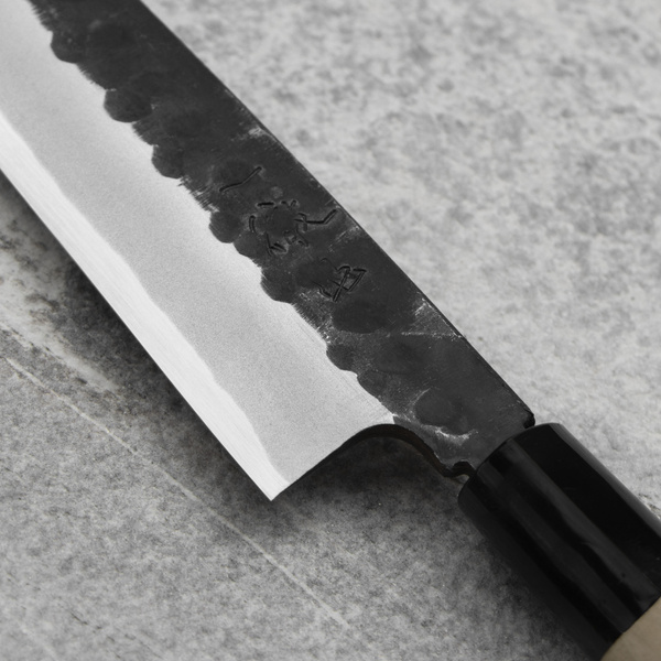 Ittetsu Forge Black Shirogami#2 Nóż Yanagiba 24 cm Leworęczny