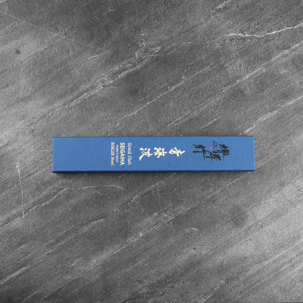 Sakai Takayuki Seigaiha Bohler N685 Damascus Nóż uniwersalny 15 cm