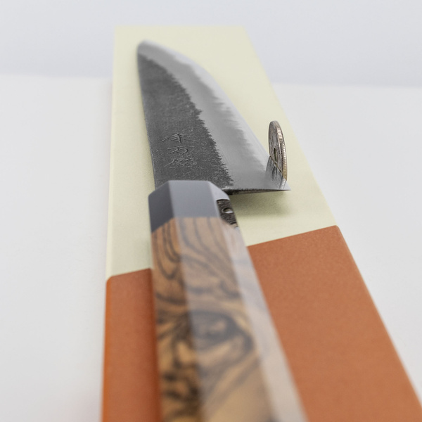 Mutsumi Hinoura Shirogami#2/Iron Nashiji Nóż Sujihiki 24 cm