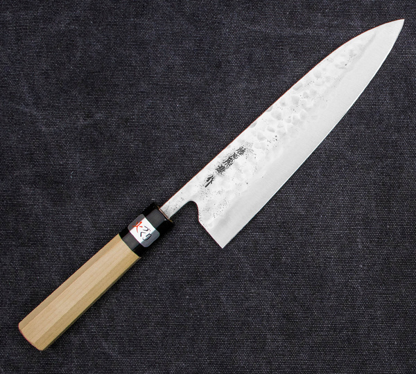 Fujiwara Shirogami#1/SS Magnolia+Róg Nóż szefa kuchni 21 cm