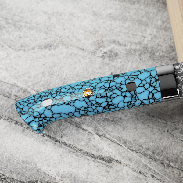 Takeshi Saji BTQ Black R-2 Damascus Nóż Sakimaru 25 cm