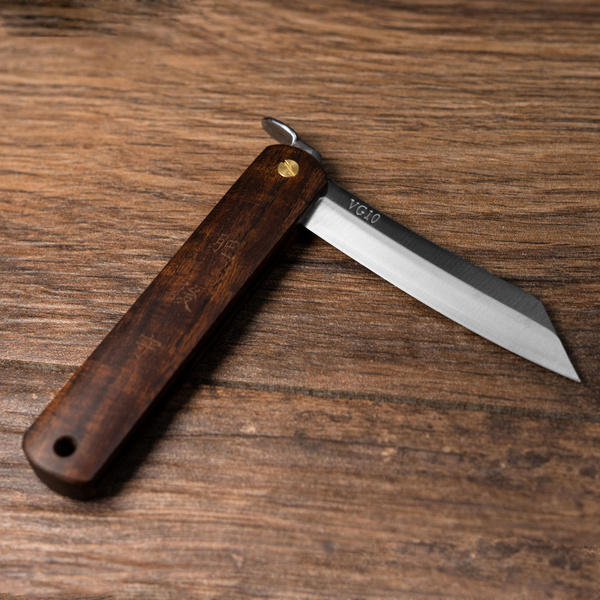 Nóż kieszonkowy Higonokami Kanekoma Drewno Żelazne VG-10 8 cm