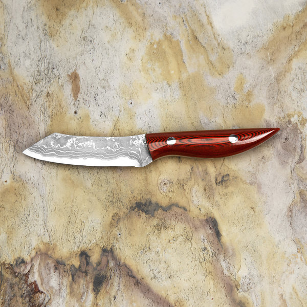 Ryo Nomura Shirogami#2 Damascus Hakata Red