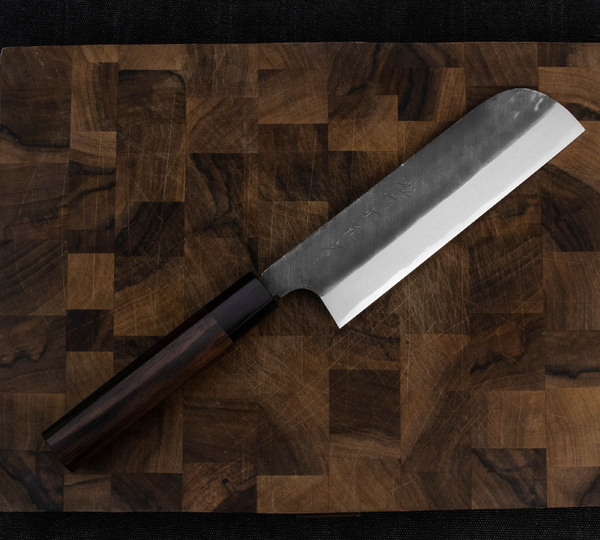 Hideo Kitaoka Shirogami Black Oktagon Nóż Kamagata Usuba 18 cm