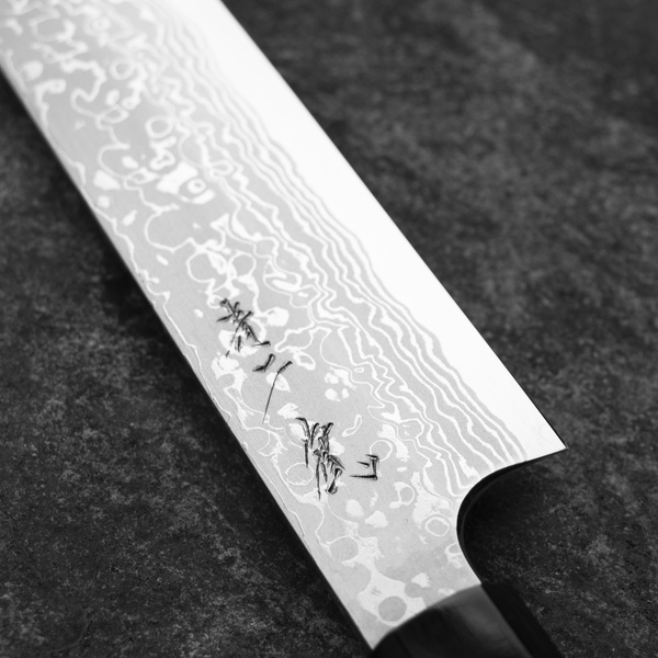 Yauji Aogami#2 Damascus Nóż Yanagiba 24 cm