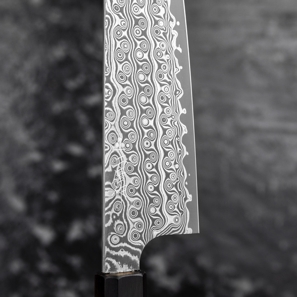 Nigara Hamono Anmon SG2 Damascus Nóż Santoku 17 cm