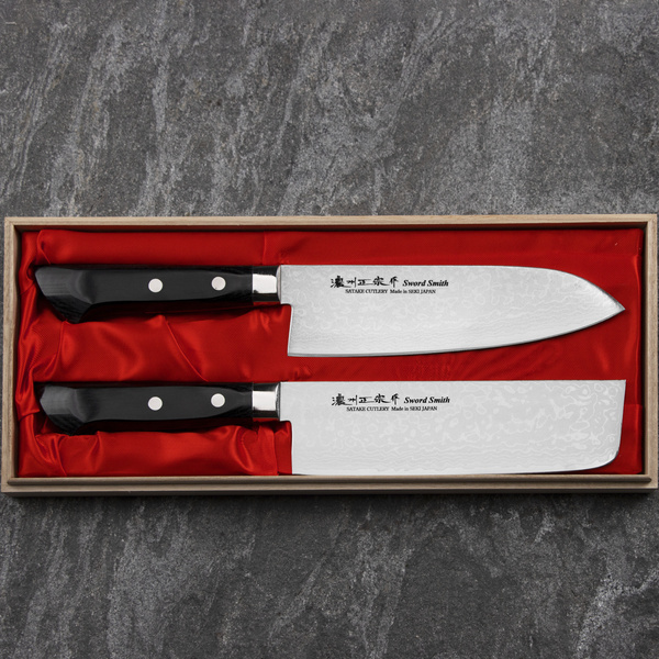 Satake Unique Sai VG-10 Zestaw Nóż Santoku + Nakiri