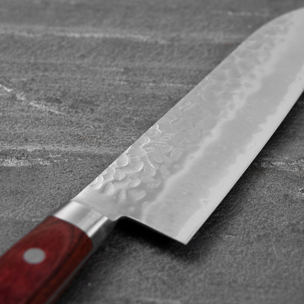 Tsunehisa Aogami Super/SS Migaki Red Nóż Santoku 18 cm