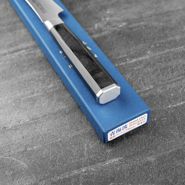 Sakai Takayuki Seigaiha Bohler N685 Damascus Nóż do obierania 8 cm