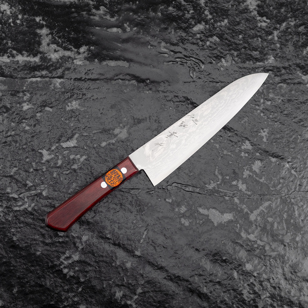 Shigeki Tanaka VG-10 Damascus Red Nóż Szefa kuchni 18 cm