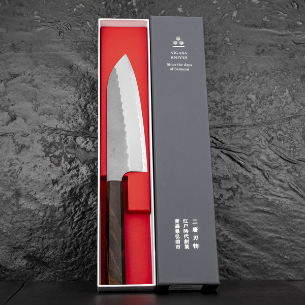 Nigara Hamono Aogami Super/SS Nóż Santoku 16,5 cm