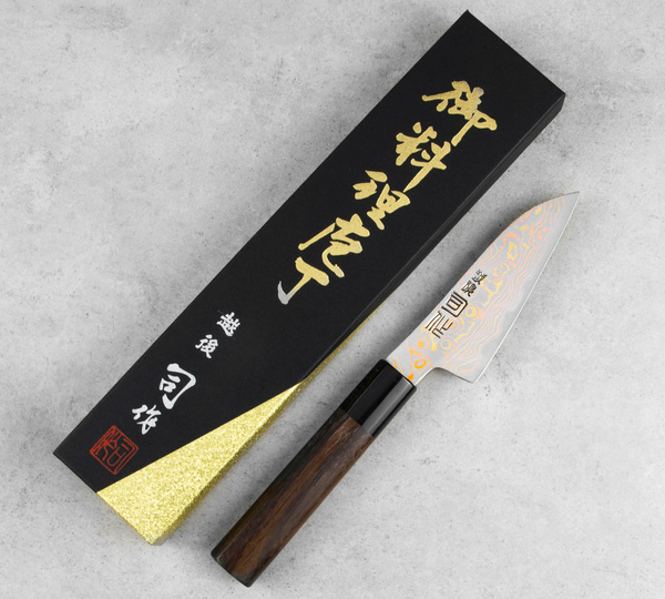 Hinoura Color Damascus VS2 Nóż Nóż do obierania 10 cm