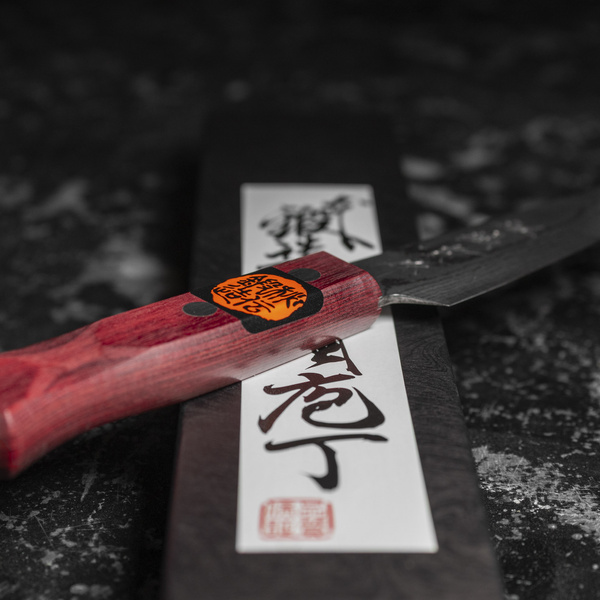Shigeki Tanaka VG-10 Damascus Red Nóż uniwersalny 12 cm
