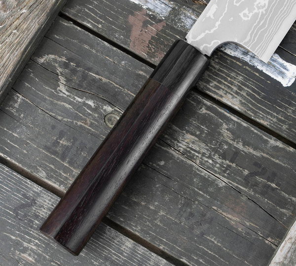 Hideo Kitaoka Shirogami#2 Satin Damascus Nóż Kamagata Usuba 18 cm
