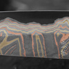 Hatsukokoro Irodori Aogami#2 Rainbow Damascus Kurozome Nóż Szefa kuchni 23 cm