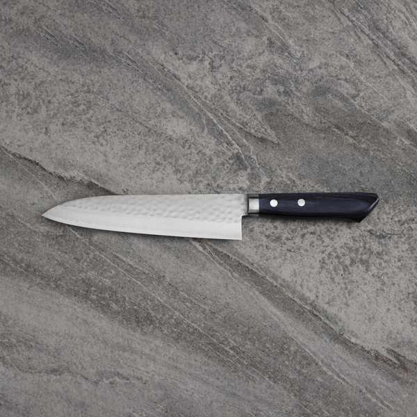 Kunio Masutani VG-10 Hammered Blue Damascus Nóż Szefa kuchni 18 cm