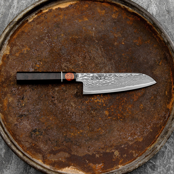 Shigeki Tanaka SG2 Heban Nóż Santoku 16,5 cm