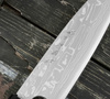 Hideo Kitaoka Shirogami#2 Satin Damascus Nóż Funayuki 18 cm