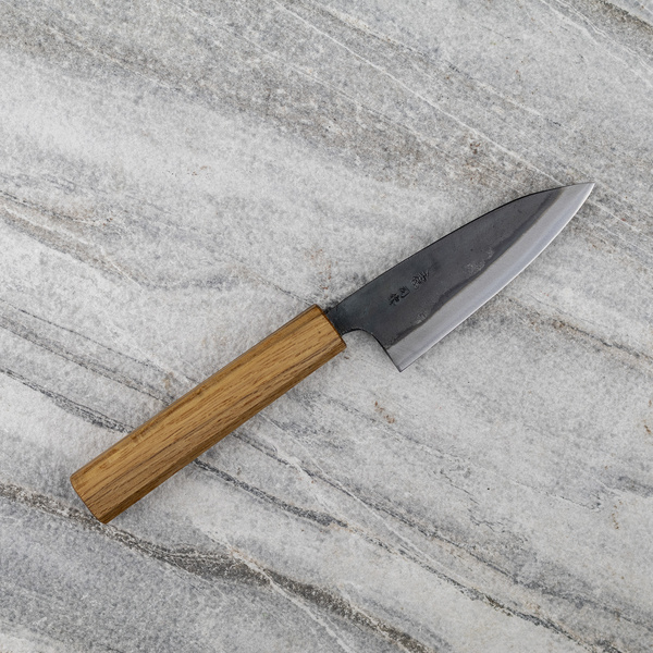 Tsukasa Tokaji Shirogami#1/Iron Kurouchi Mini Nóż Szefa kuchni 10,5 cm