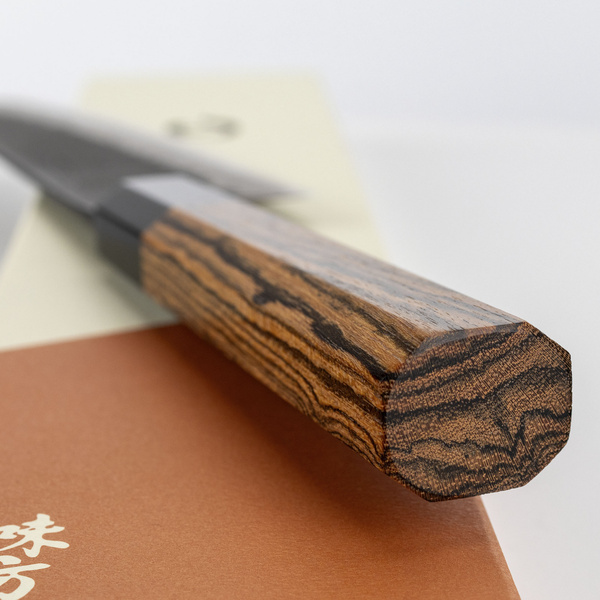 Mutsumi Hinoura Shirogami#2/Iron Nashiji Nóż Santoku 18 cm