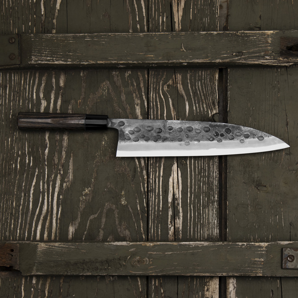 Motokyuuichi Shirogami#2 Hammered Nóż Szefa kuchni 24 cm