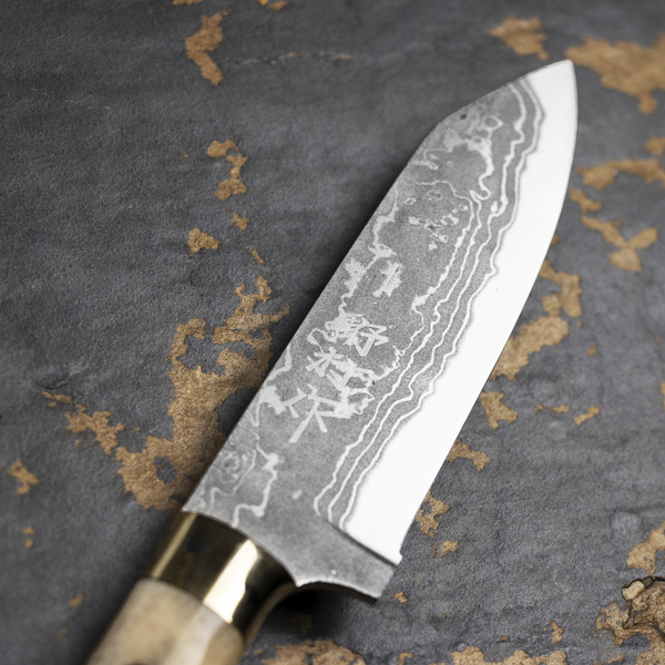 Ryo Nomura Shirogami#2 Damascus DropPoint WB