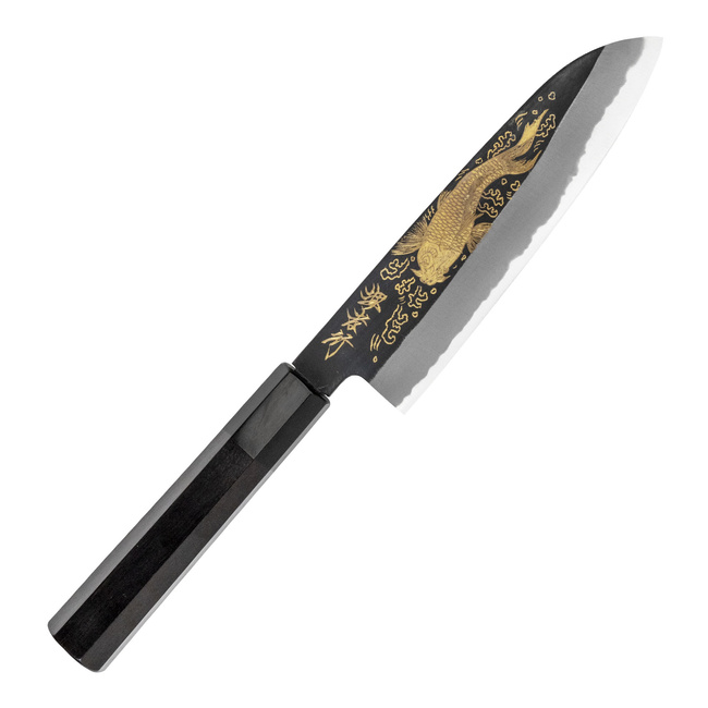 Sakai Takayuki Shirogami#2 Gold Carp Nóż Santoku 17 cm