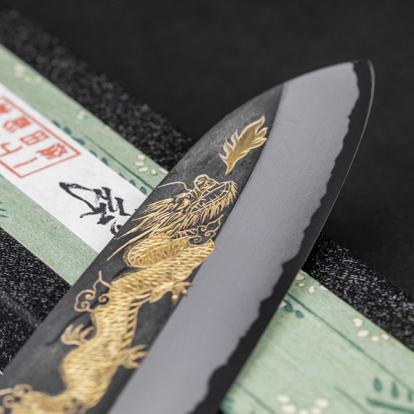 Sakai Takayuki Shirogami#2 Gold Dragon Nóż Santoku 17 cm