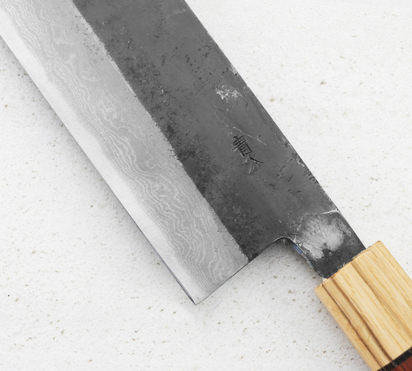 Kajiwara Damascus Aogami #2 Nóż Nakiri 16,5 cm