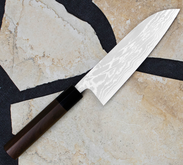 Shiro Kamo Shirogami Nóż Santoku 16,5 cm
