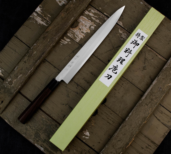 Hideo Kitaoka Nóż Shirogami Satin Yanagi 27 cm