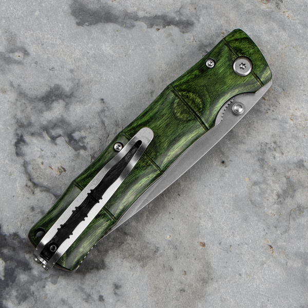 Nóż składany Mcusta Shinra Maximą Green SG2 9 cm