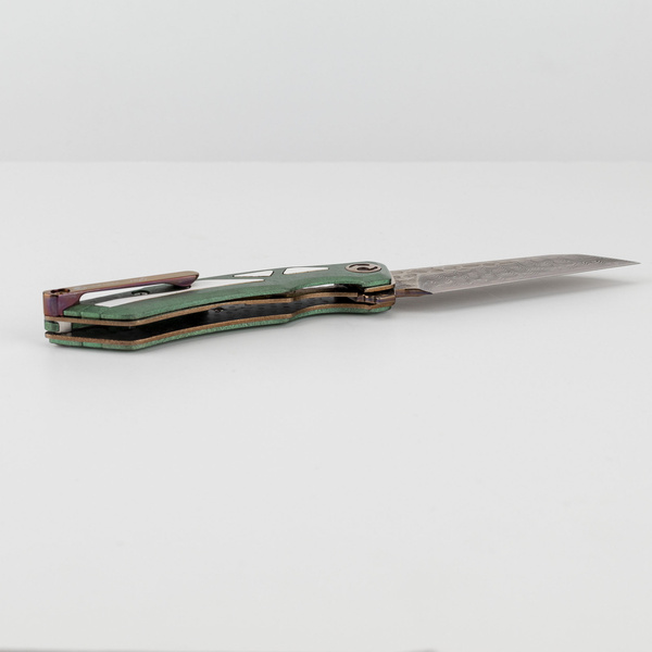 Dew Hara Ray#8 VG-10 Damascus Nóż składany 8,5 cm