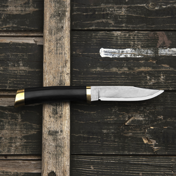 Hattori Hunter Cowry-X Damascus Heban Outdoor 10 cm
