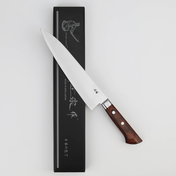 Yasuhiro Cutlery Shirogami#2/SS Mahogany Nóż Szefa kuchni 21 cm
