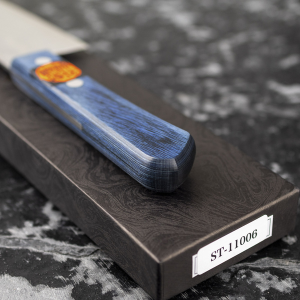 Shigeki Tanaka VG-10 Damascus Blue Nóż Szefa kuchni 18 cm